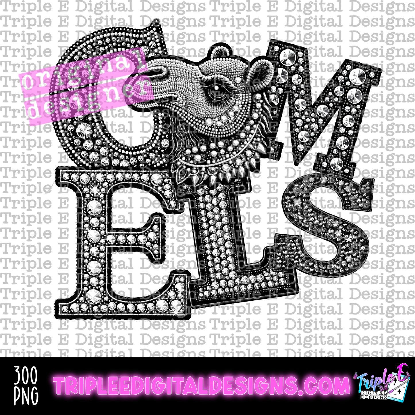 Camels Rhinestone PNG Design