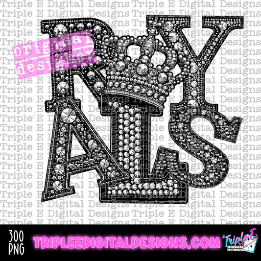 Royals Rhinestone PNG Design