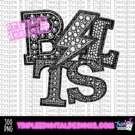 Bolts Rhinestone PNG Design