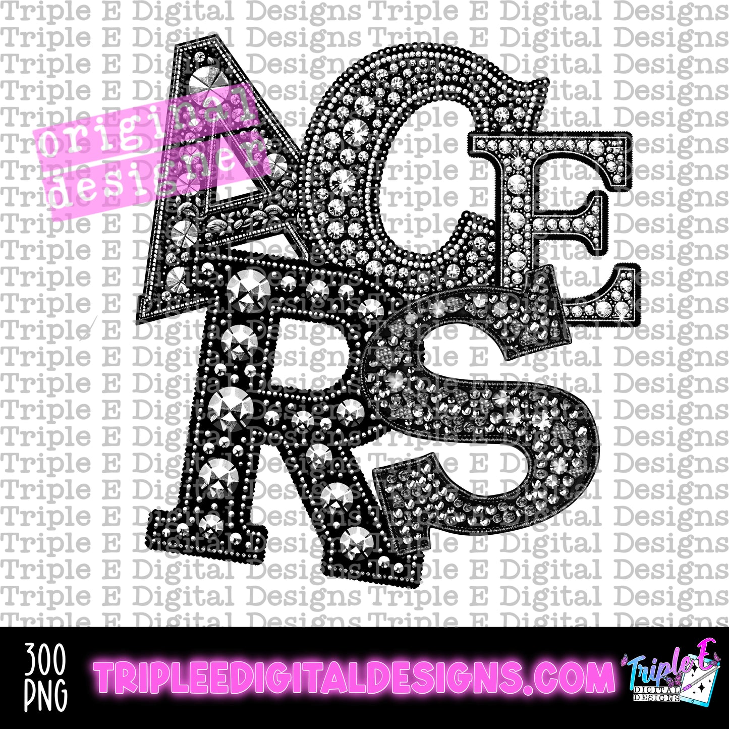 Acers Rhinestone PNG Design