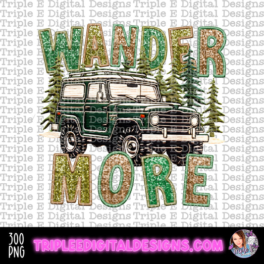 Wander More PNG Design