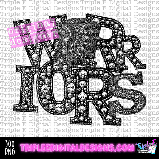 Warriors Rhinestone PNG Design