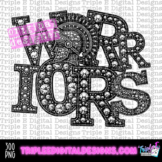 Warriors Rhinestone PNG Design