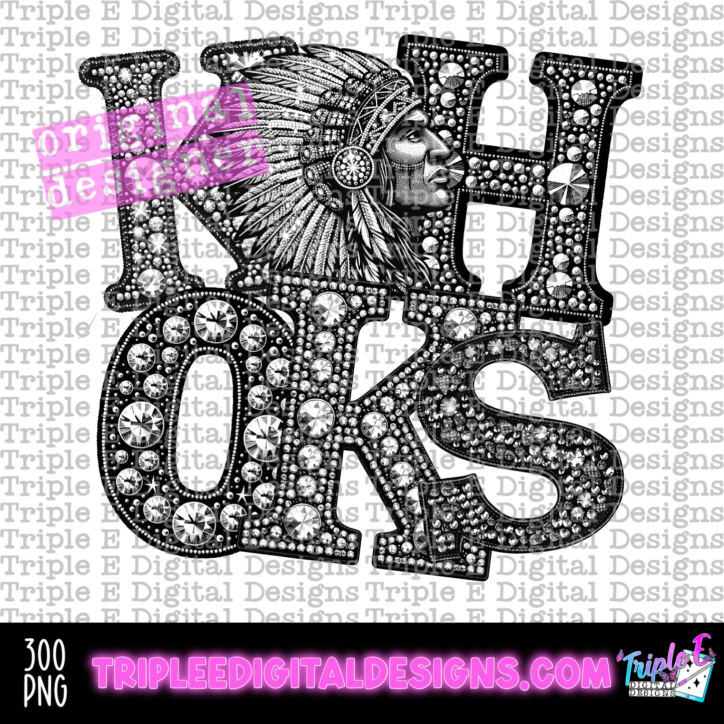 Kahoks Rhinestone PNG Design