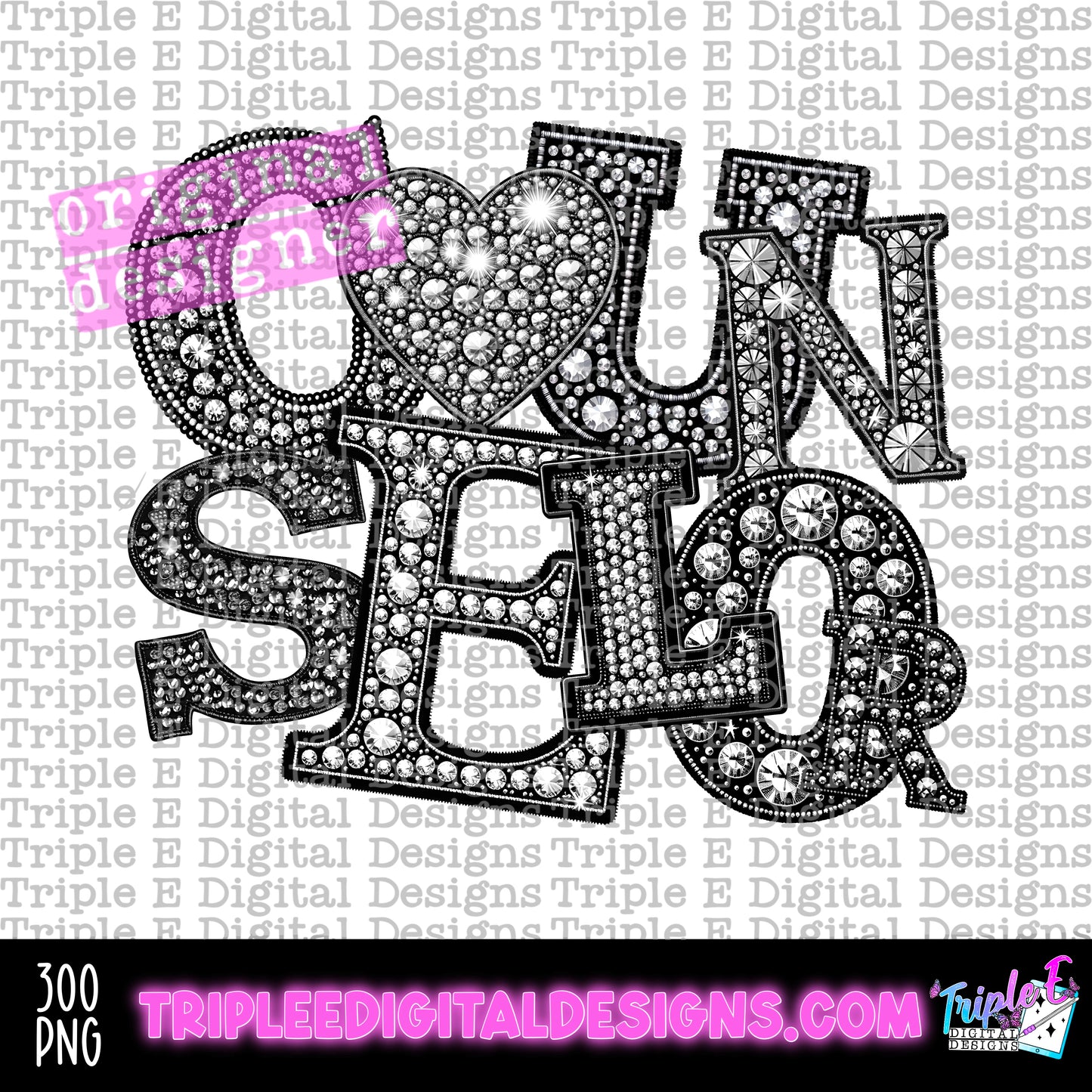 Counselor Rhinestone PNG Design