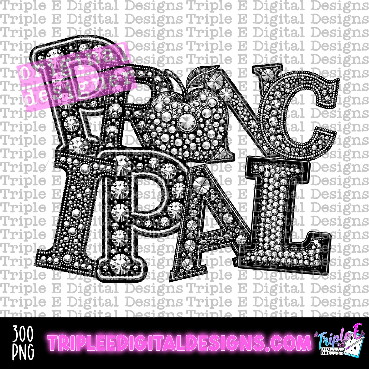 Principal Rhinestone PNG Design