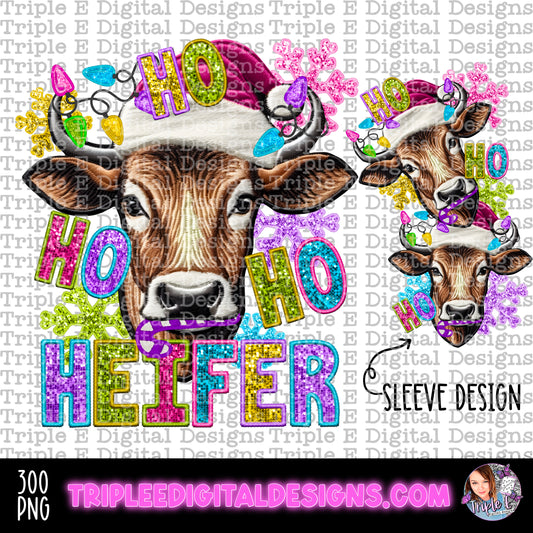 Ho Ho Ho Heifer PNG Design