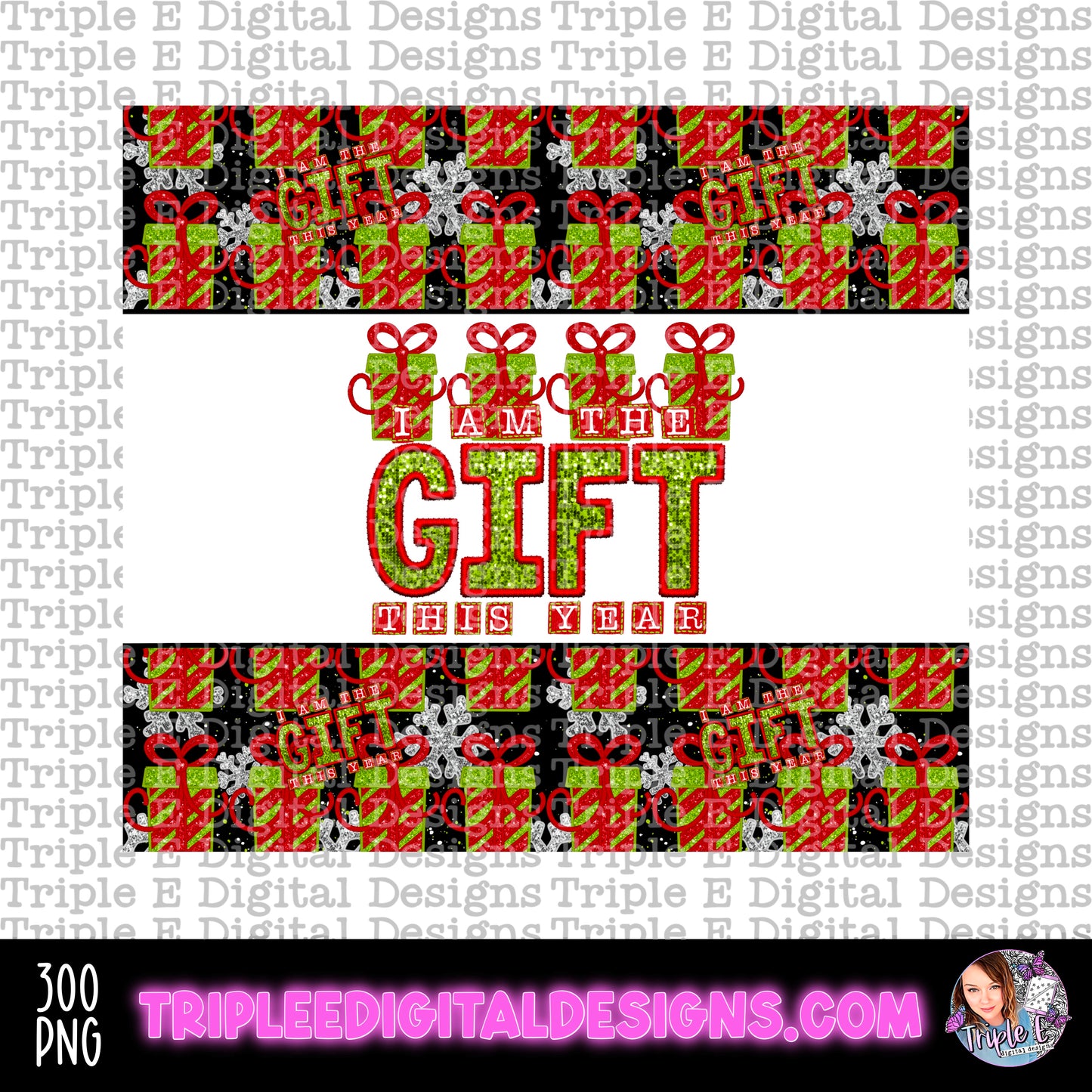 I Am The Gift Tumbler PNG Design