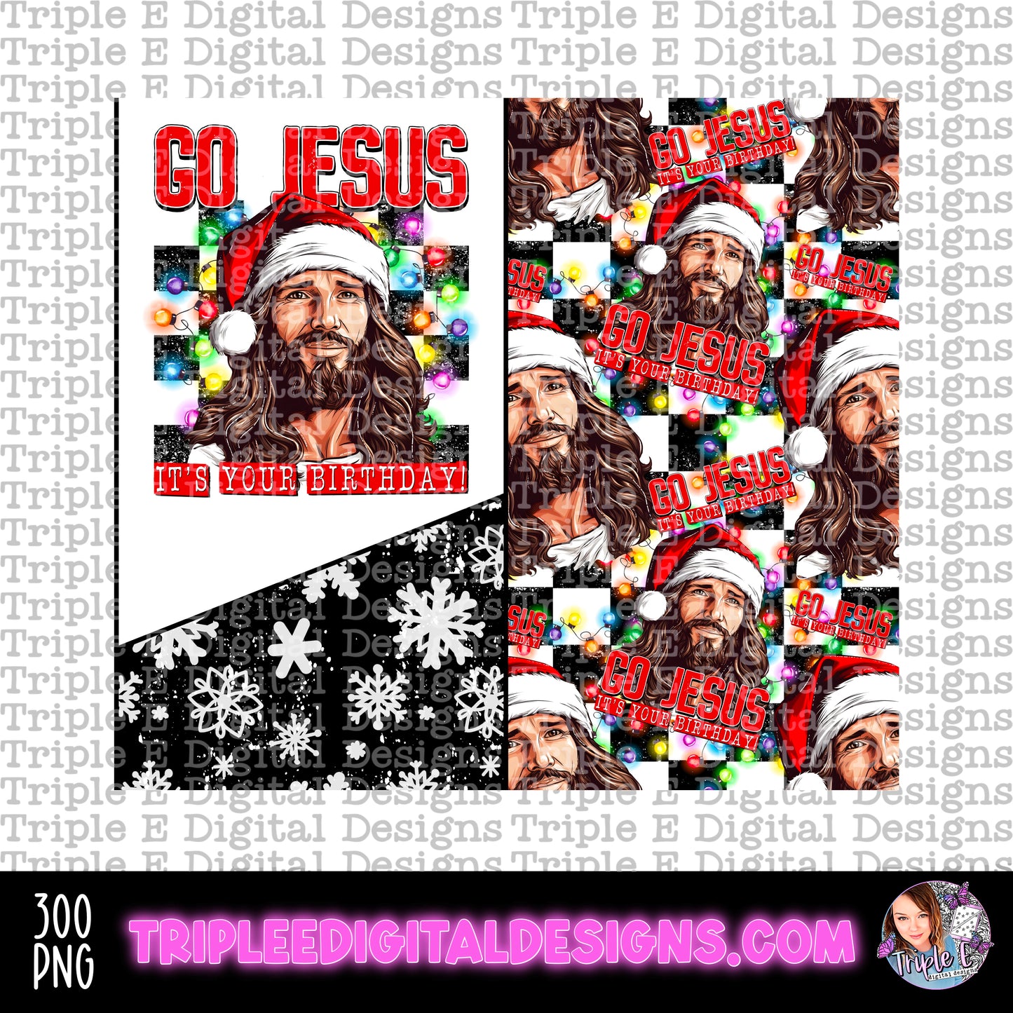 Go Jesus Tumbler PNG Design