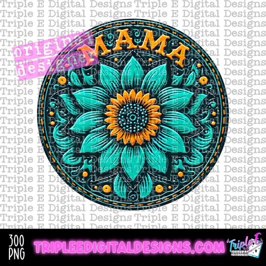 Mama Sunflower Patch PNG Design