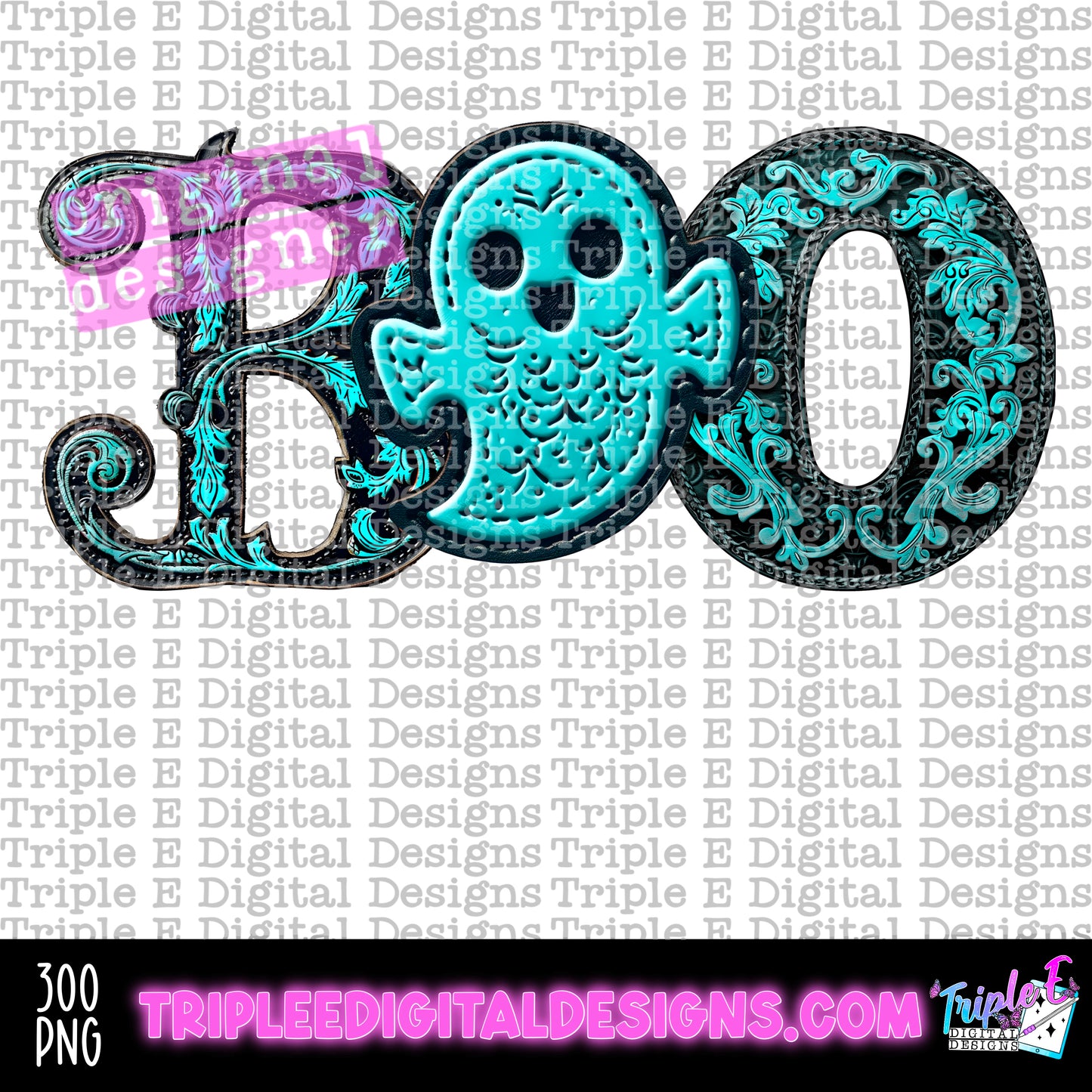 Boo Leather PNG Design