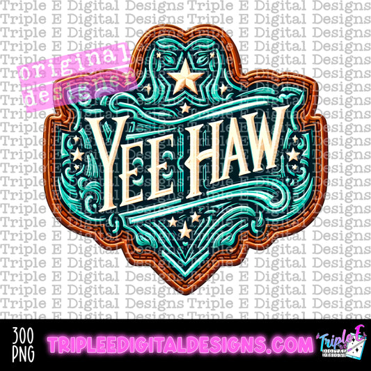 Yee Haw Patch PNG Design