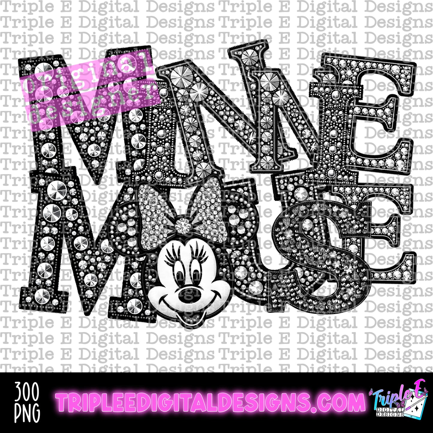 Min Rhinestones PNG Design