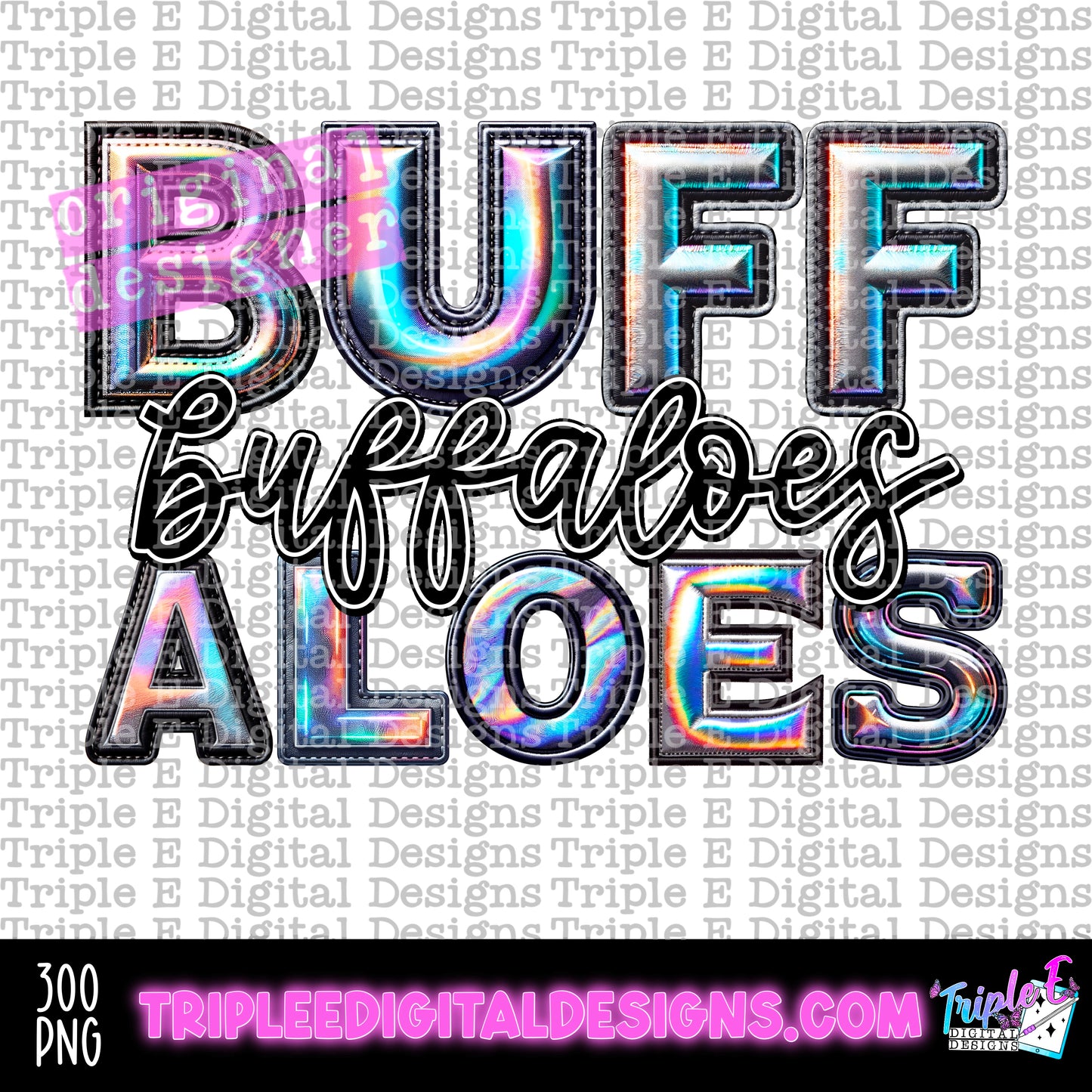 Buffaloes Holo PNG Design