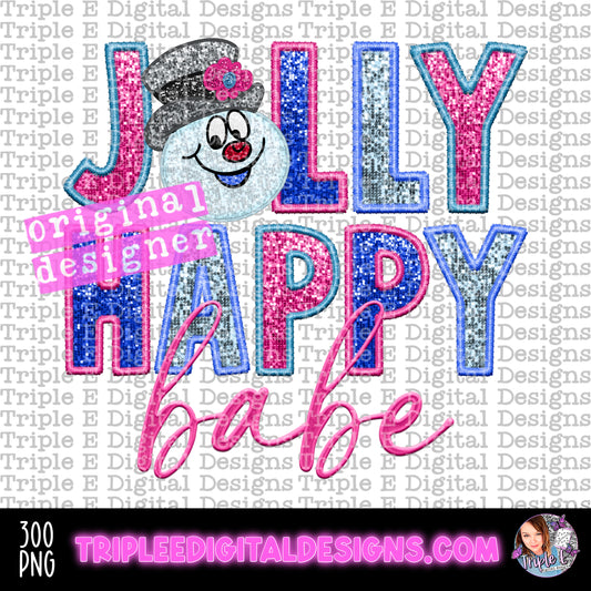 Jolly Happy Babe PNG Design