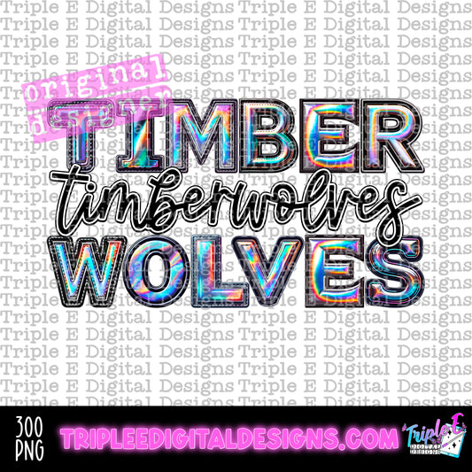 Timberwolves Holo PNG Design