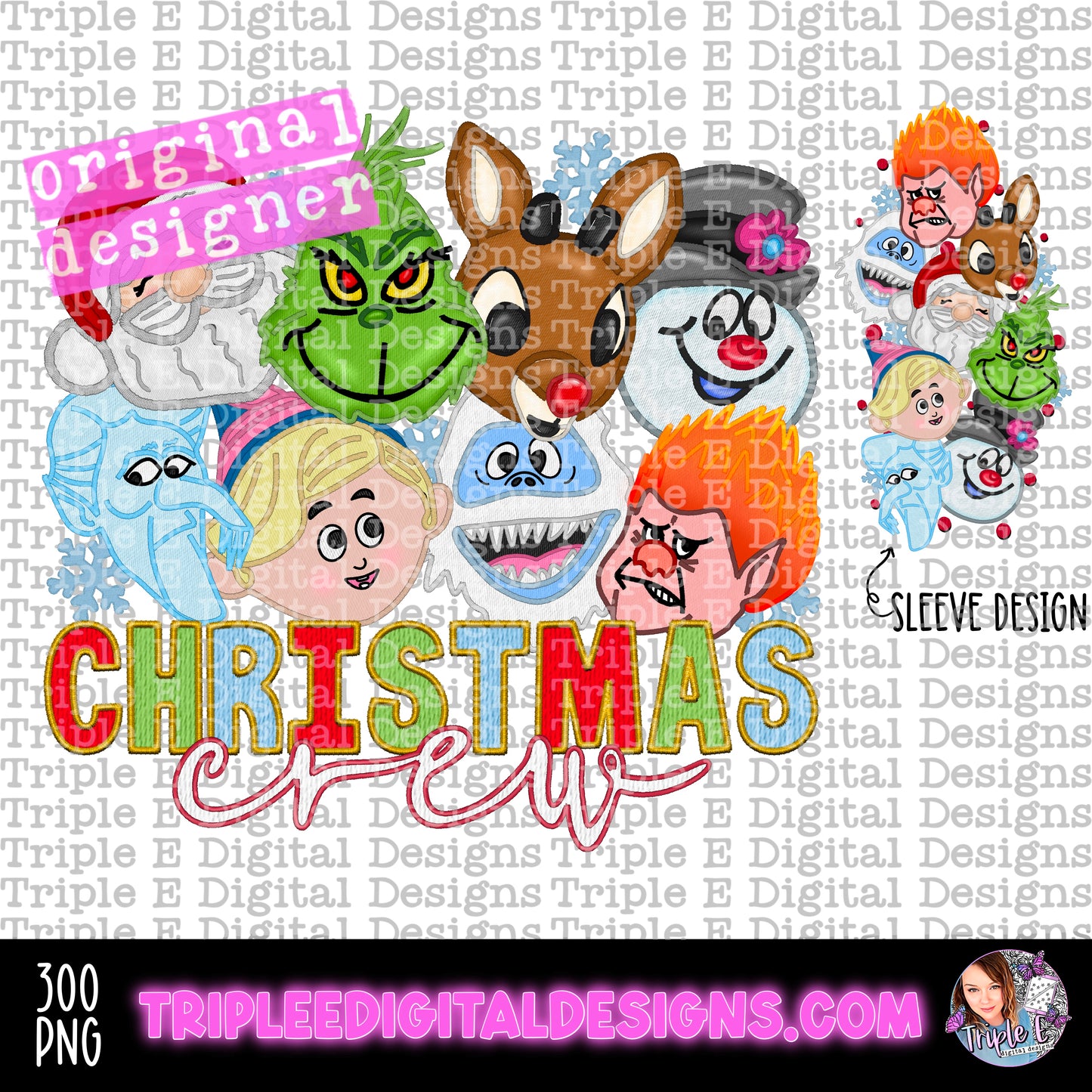 Non Sequin Christmas Crew PNG