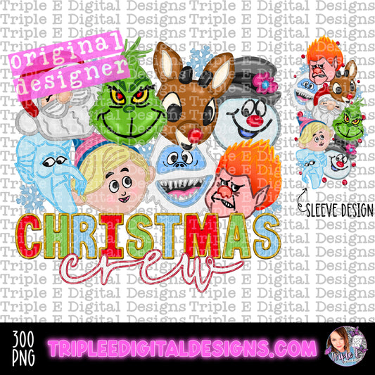 Non Sequin Christmas Crew PNG