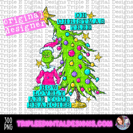 Oh Christmas Tree PNG Design