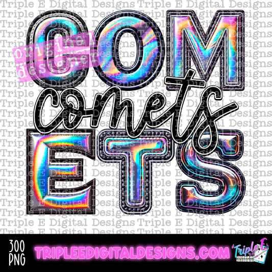 Comets Holo PNG Design