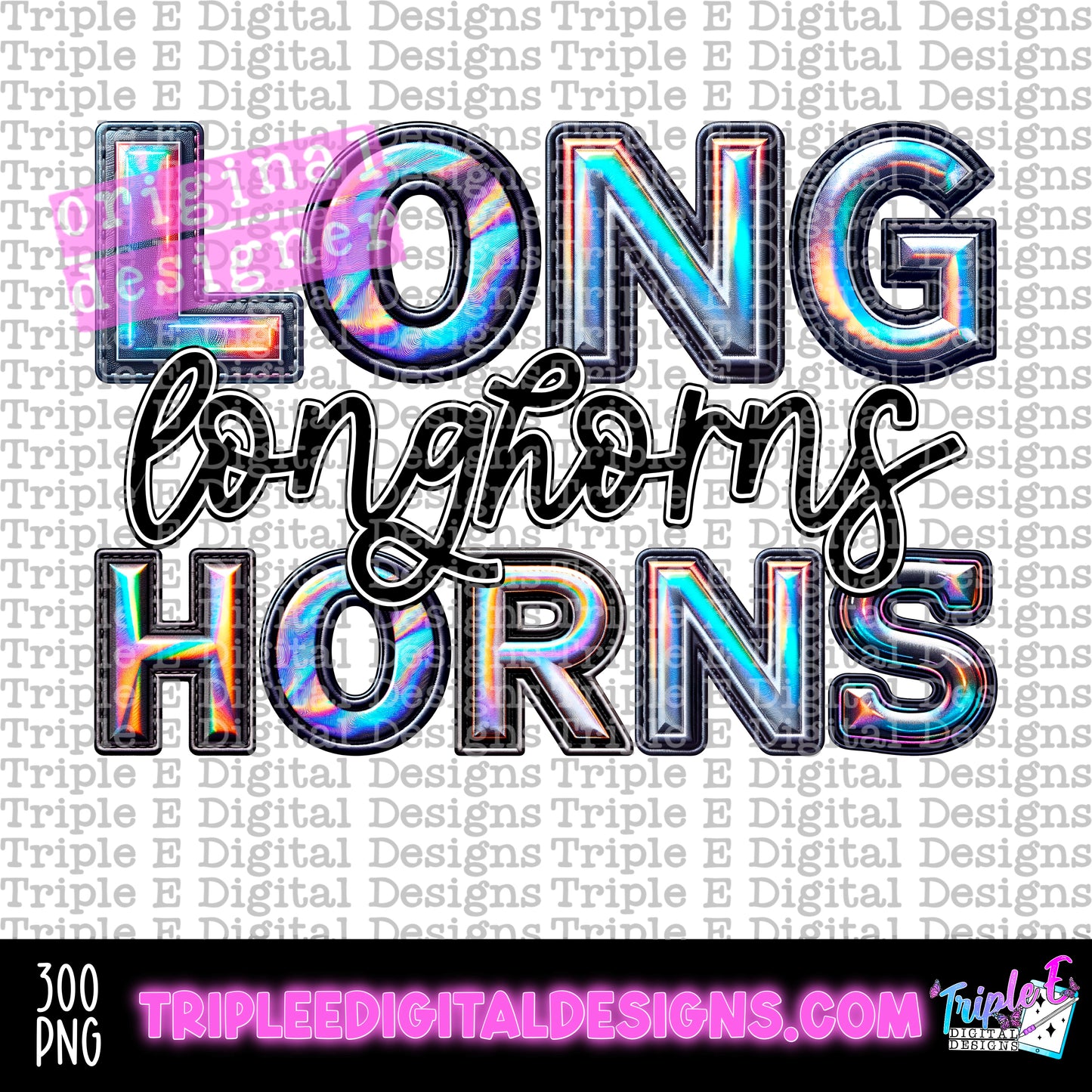 Longhorns Holo PNG Design