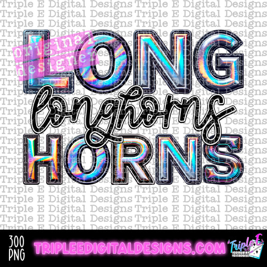 Longhorns Holo PNG Design