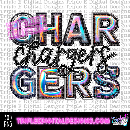 Chargers Holo PNG Design