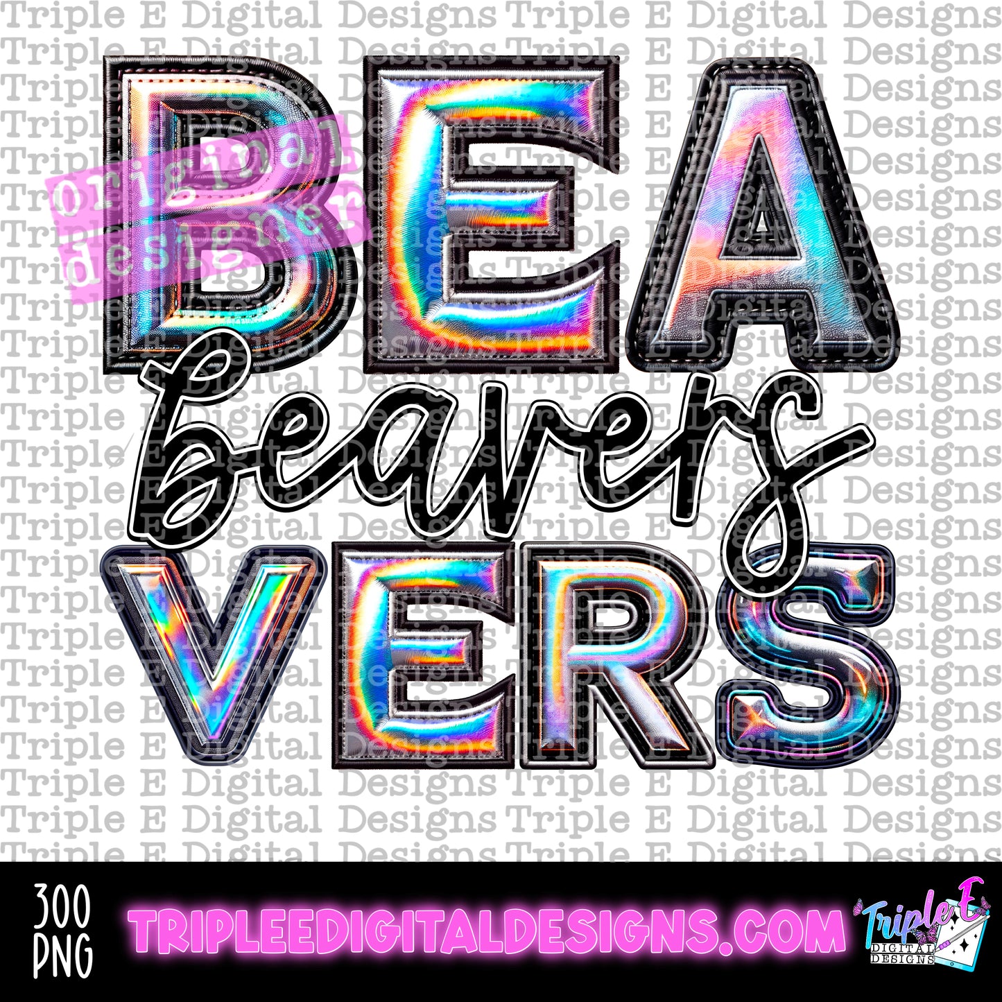 Beavers Holo PNG Design