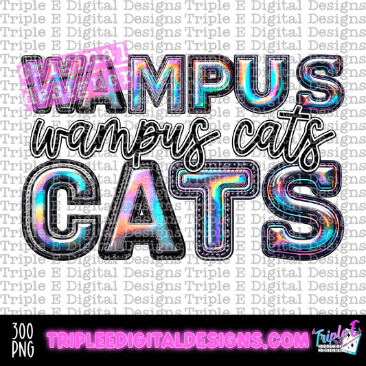 Wampus Cats Holo PNG Design