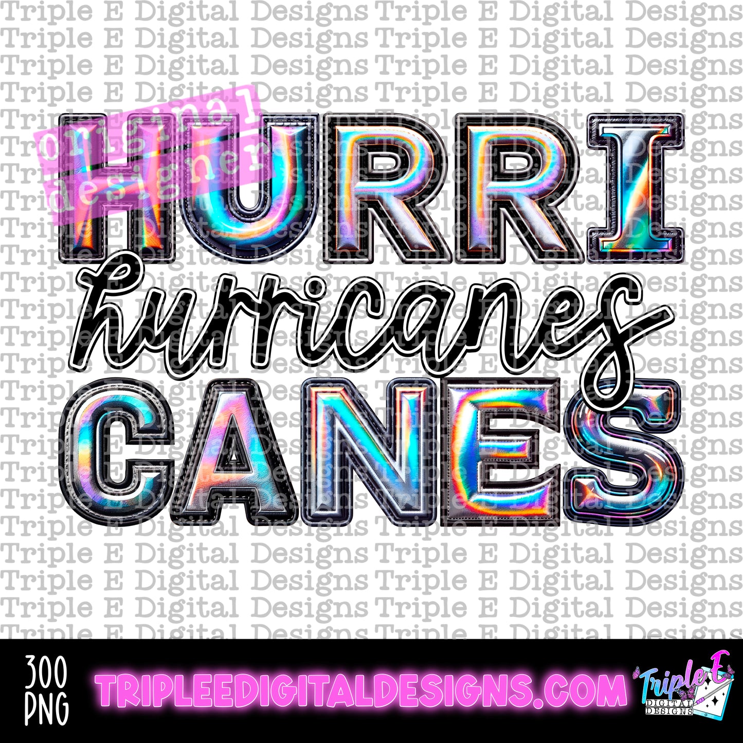 Hurricanes Holo PNG Design