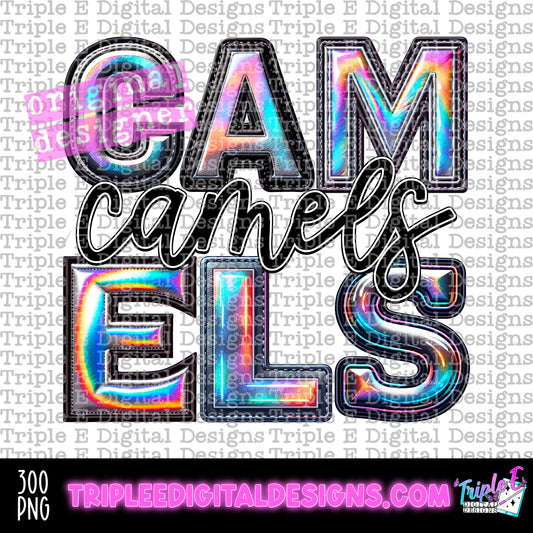 Camels Holo PNG Design