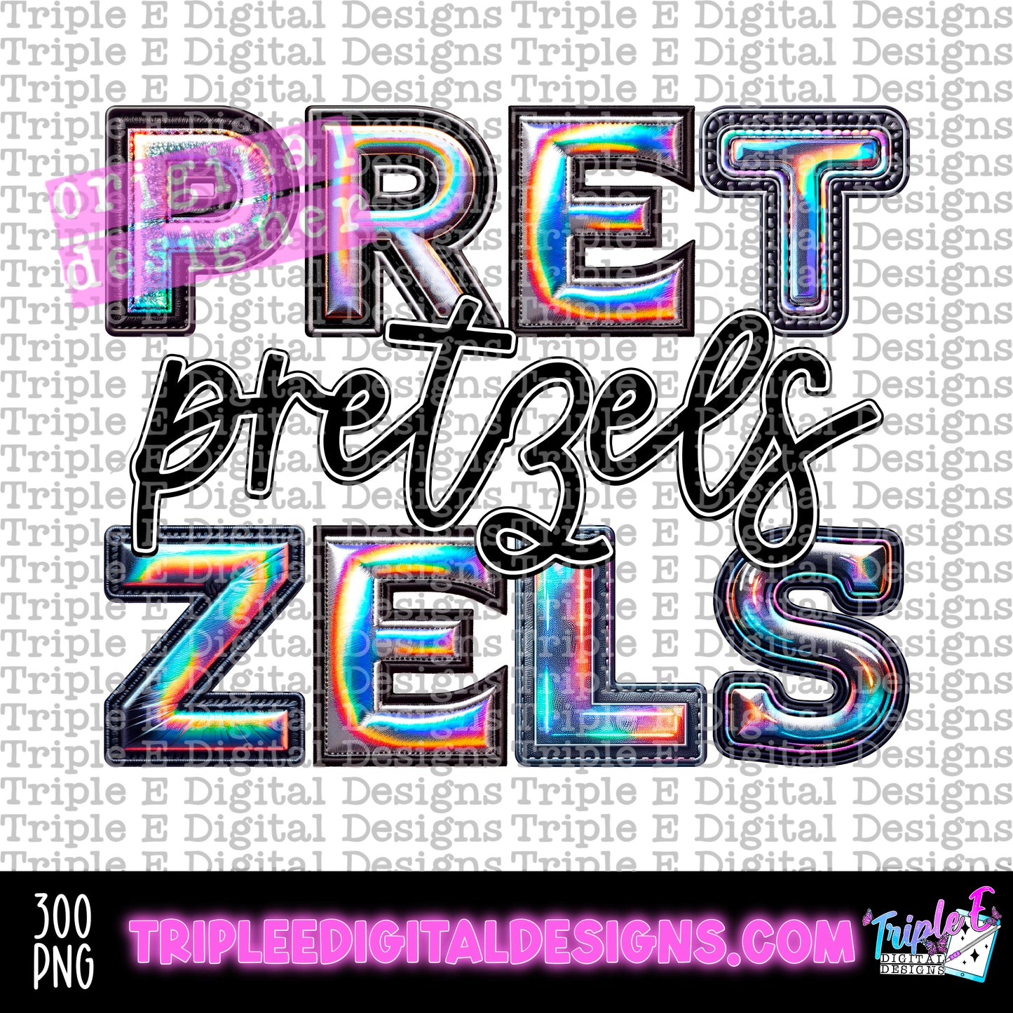 Pretzels Holo PNG Design