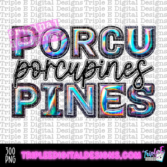 Porcupines Holo PNG Design