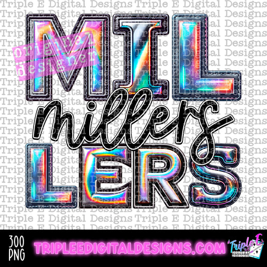 Millers Holo PNG Design