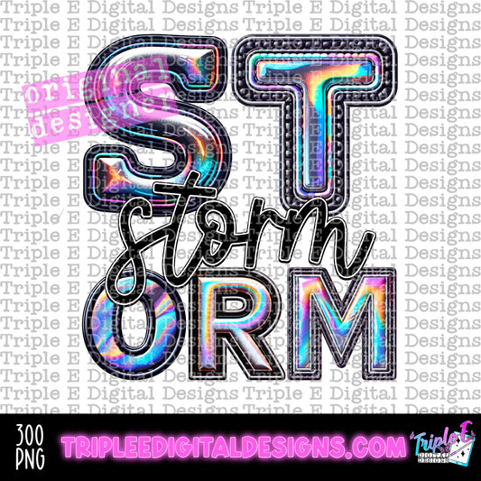 Storm Holo PNG Design