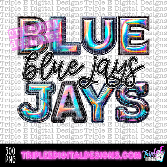 Blue Jays Holo PNG Design