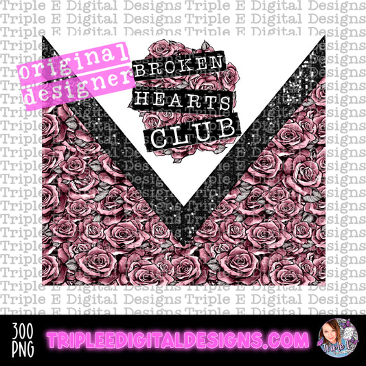 Broken Hearts Club Tumbler PNG Design