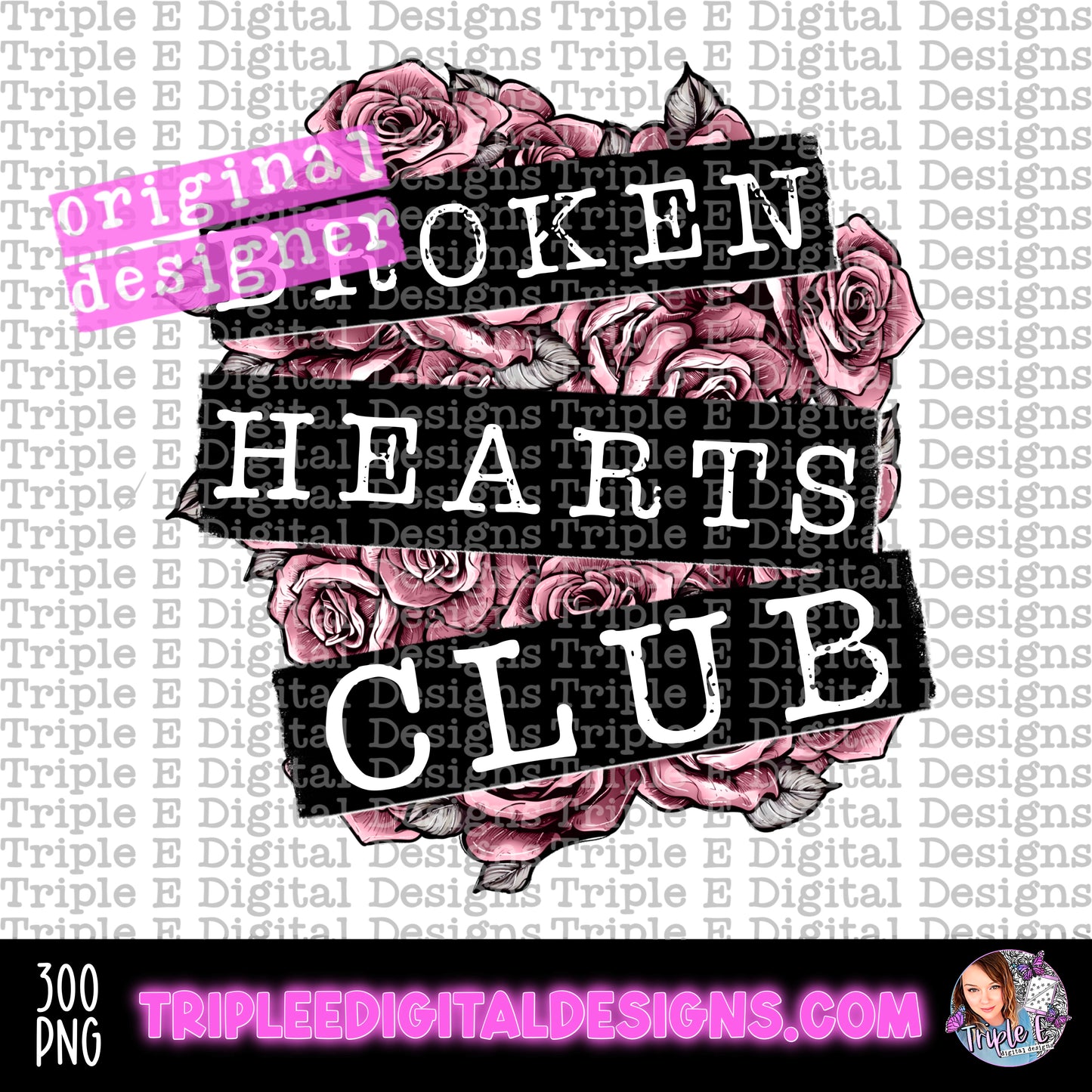 Broken Hearts Club PNG Design