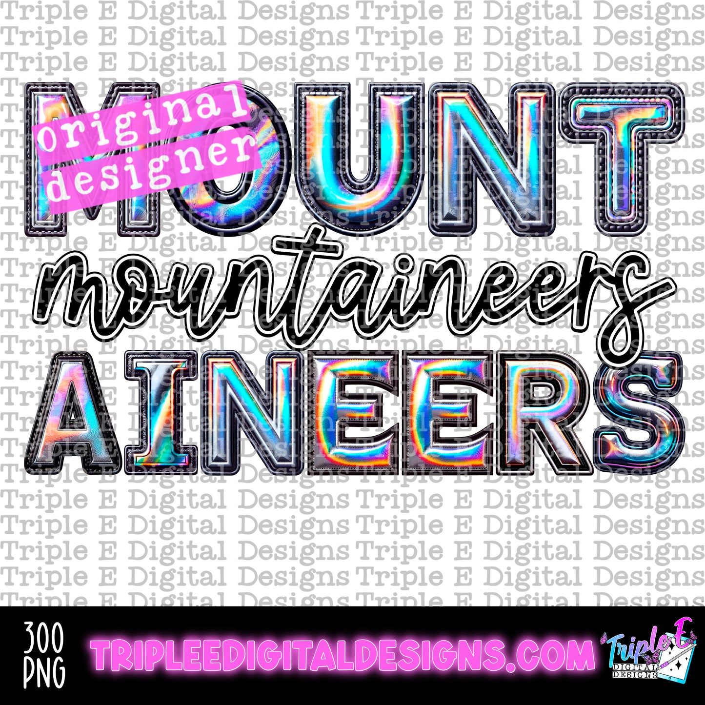 Mountaineers Holo PNG Design