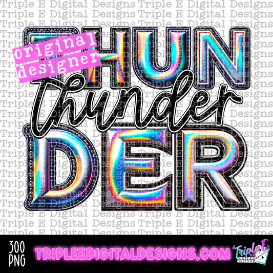 Thunder Holo PNG Design