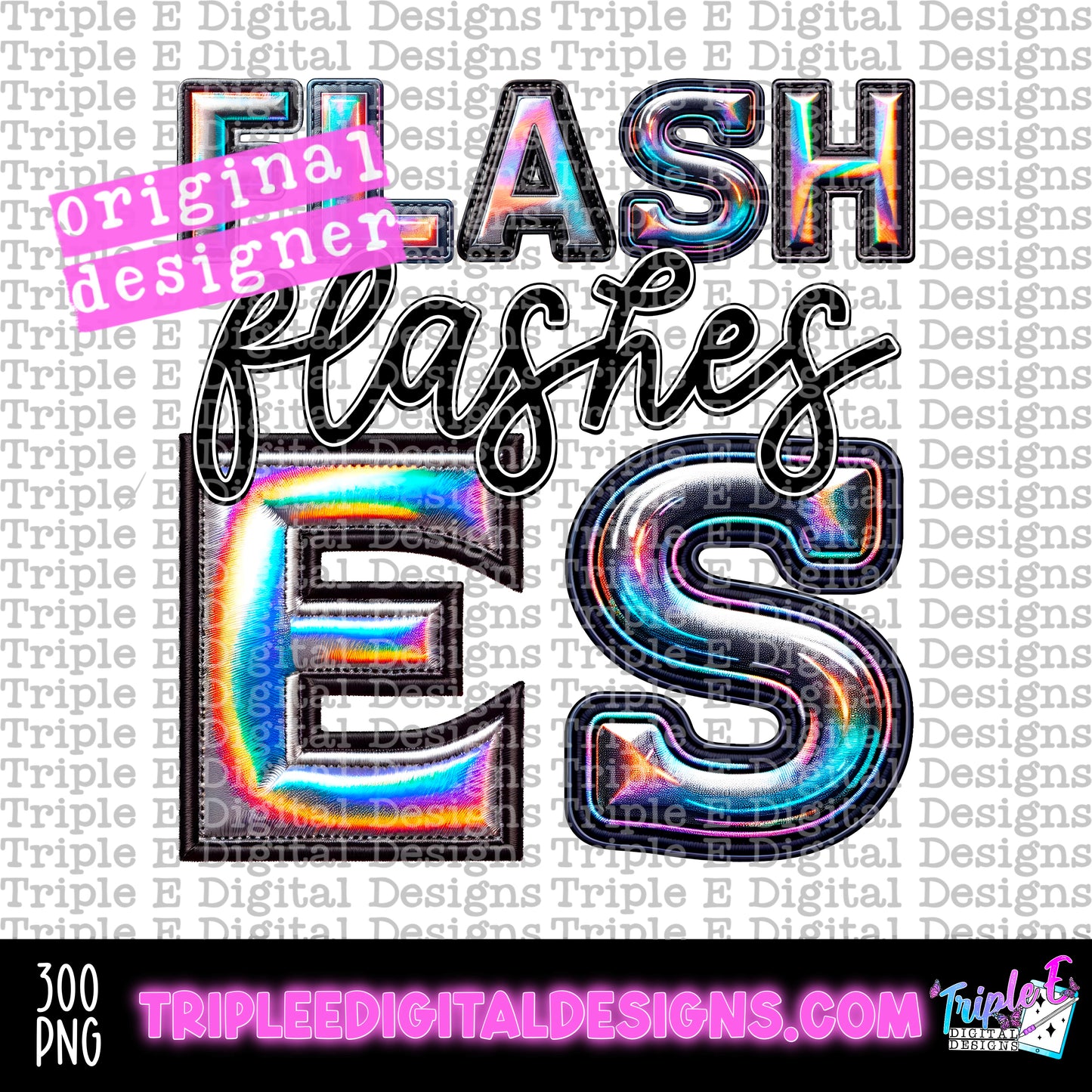 Flashes Holo PNG Design