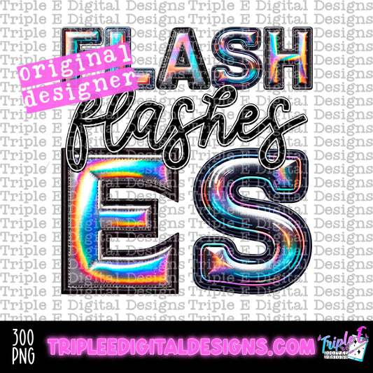 Flashes Holo PNG Design