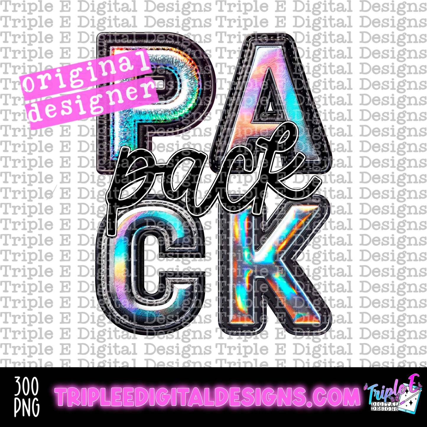 Pack Holo PNG Design