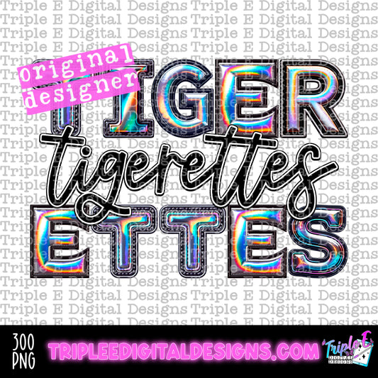 Tigerettes Holo PNG Design