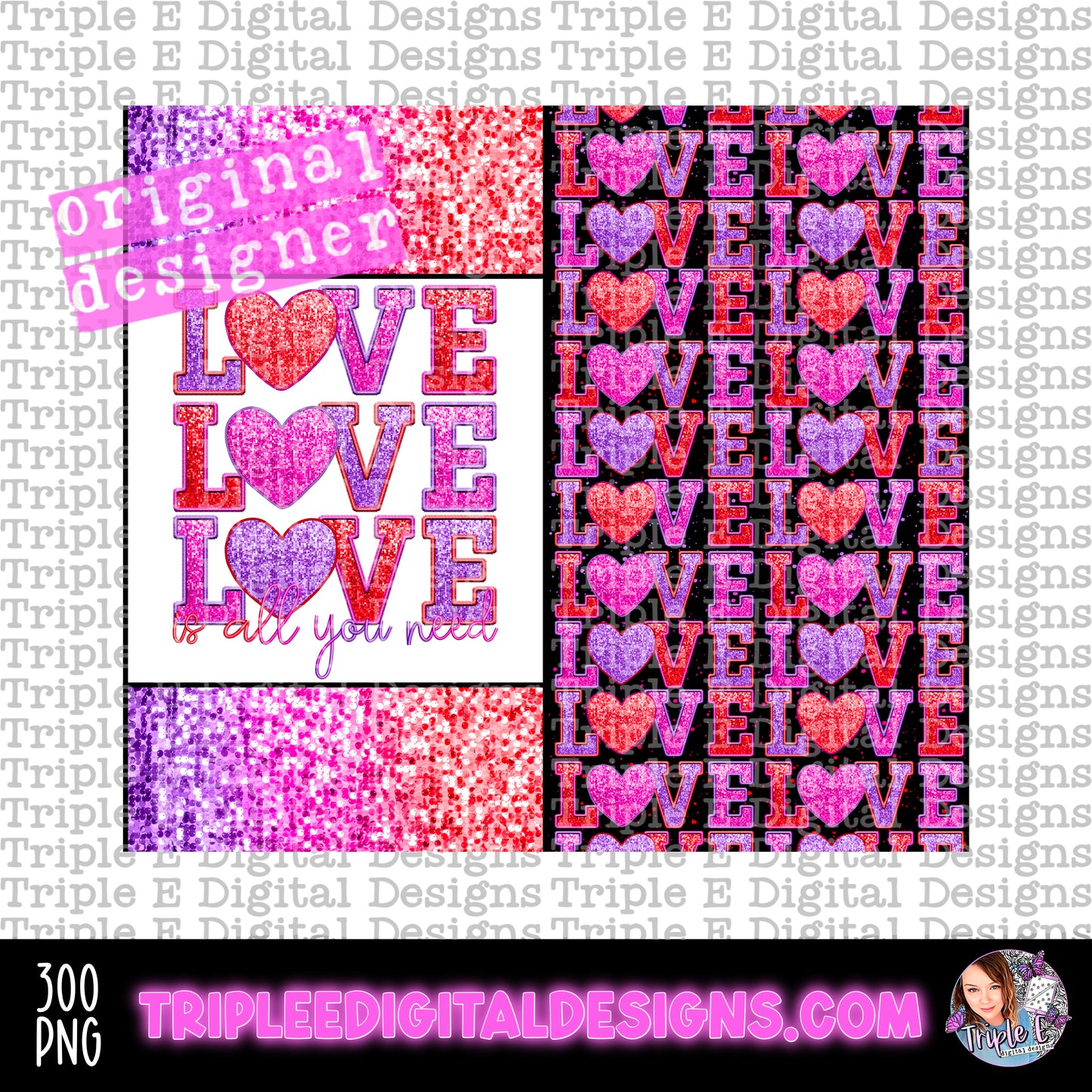 Love Is All You Need Tumbler PNG Design