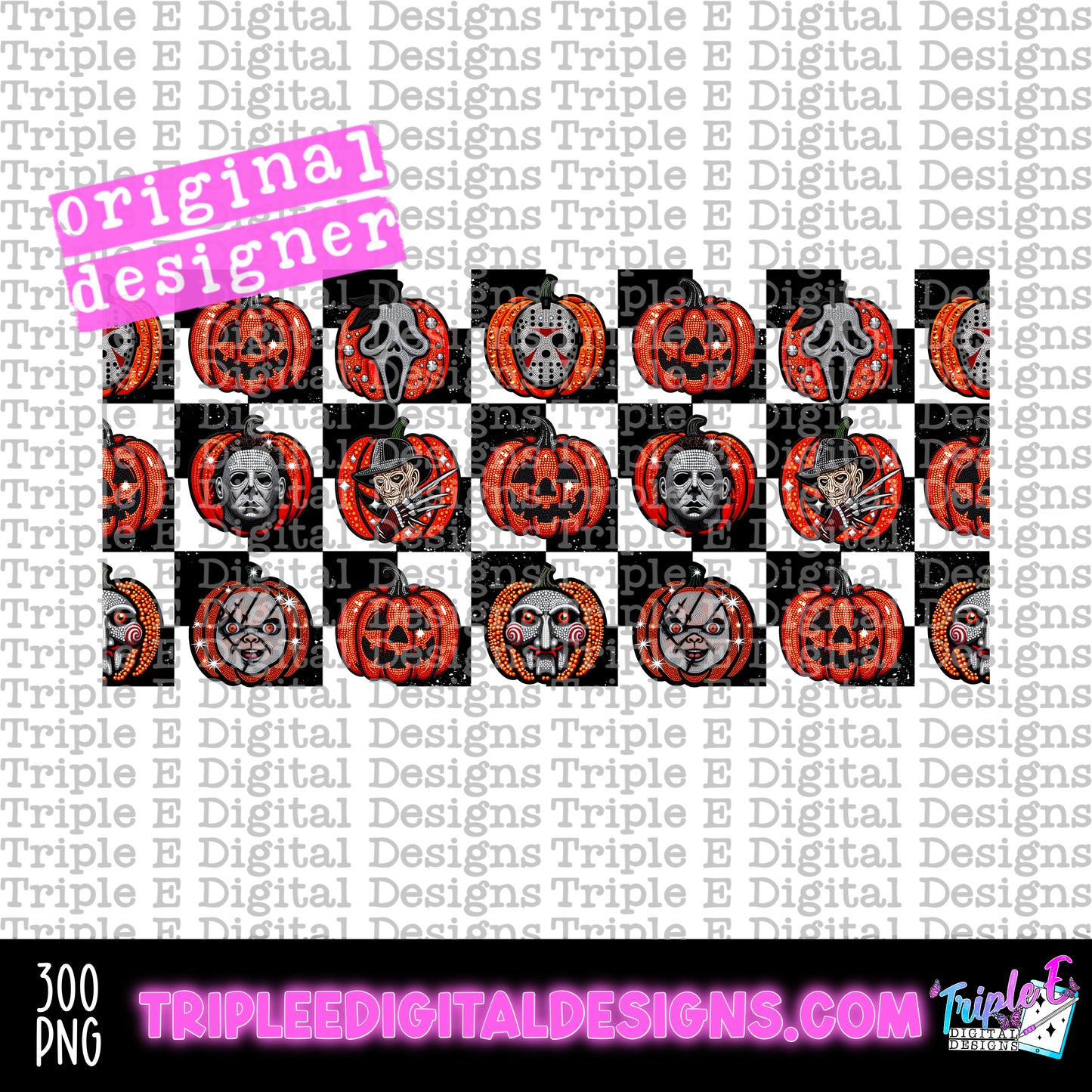 Scary Pumpkins 16oz Libbey PNG Design