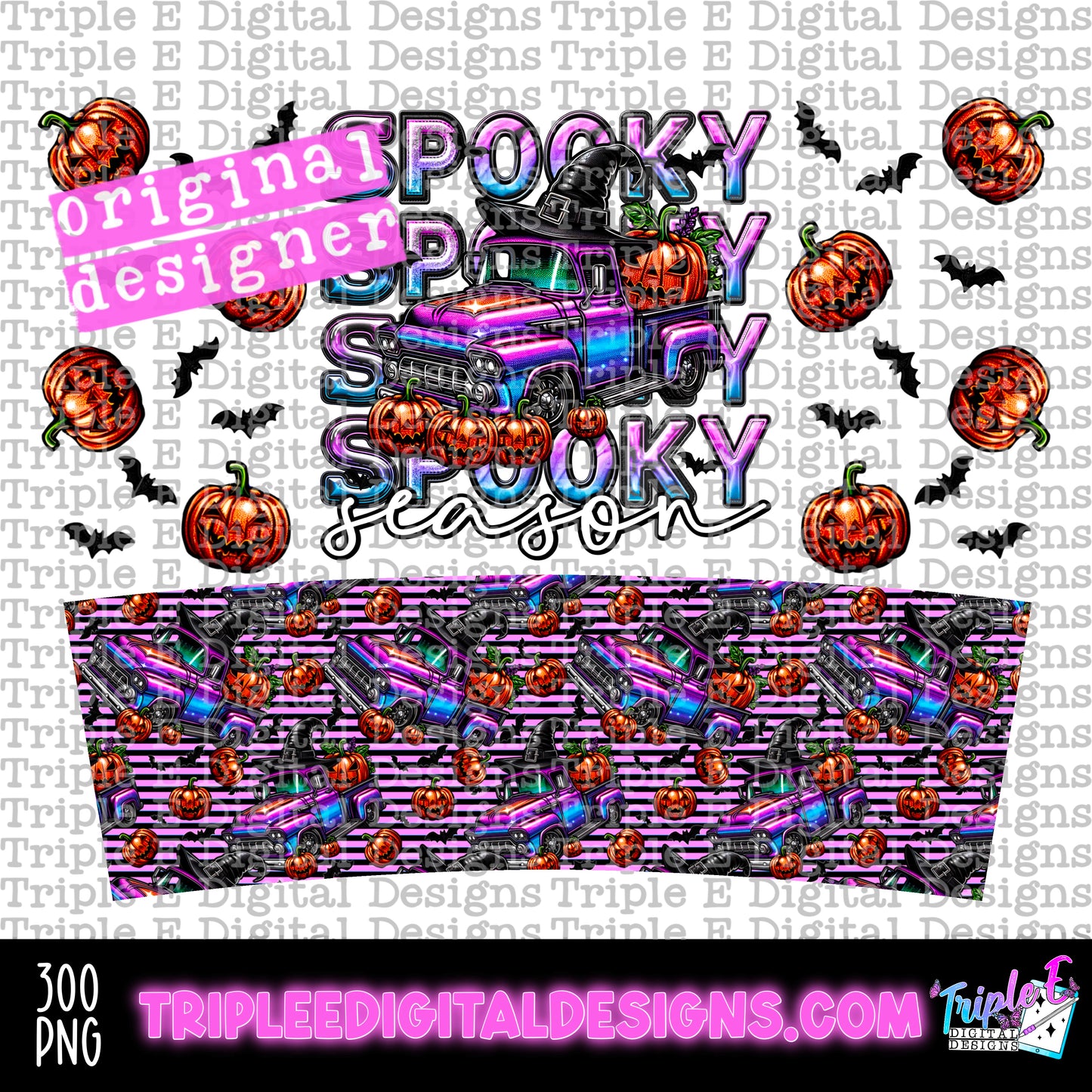 Spooky Season 40oz Tumbler PNG Design