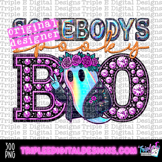 Somebody's Spooky Boo PNG Design