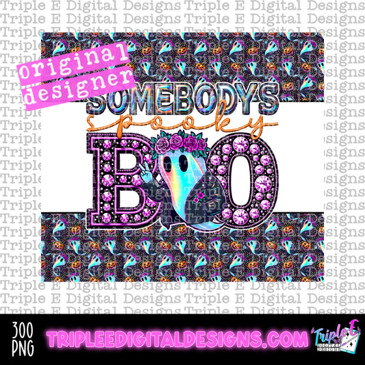 Somebody's Spooky Boo Tumbler PNG Design