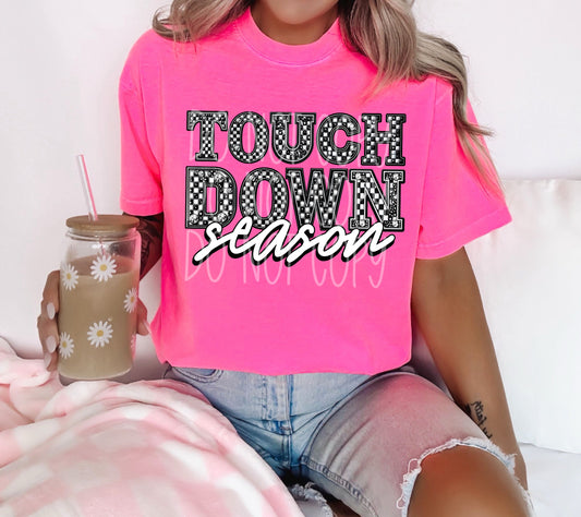 Touch Down Season Checkered PNG Design